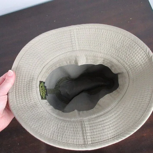 Retro Dorfman Pacific Company Scala Classica Fedora Style Safari Hat Beige M 142 - Picture 5 of 8